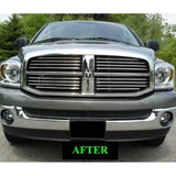 2003-2009 DODGE RAM CHROME GRILLE GRILL KIT 2004 2005 2006 2007 2008 03 04 05 06 07 08 09 1500 2500 3500 LARAMIE SLT ST BIG HORN SRT-8 SRT8