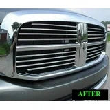 2003-2009 DODGE RAM CHROME GRILLE GRILL KIT 2004 2005 2006 2007 2008 03 04 05 06 07 08 09 1500 2500 3500 LARAMIE SLT ST BIG HORN SRT-8 SRT8