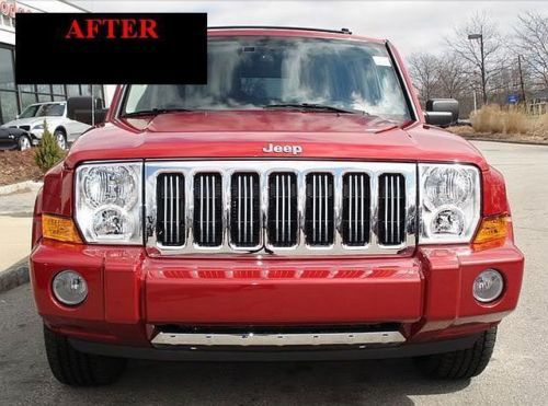 2005-2010 JEEP COMMANDER CHROME TRIM FOR GRILL GRILLE 2006 2007 2008 2009 05 06 07 08 09 10